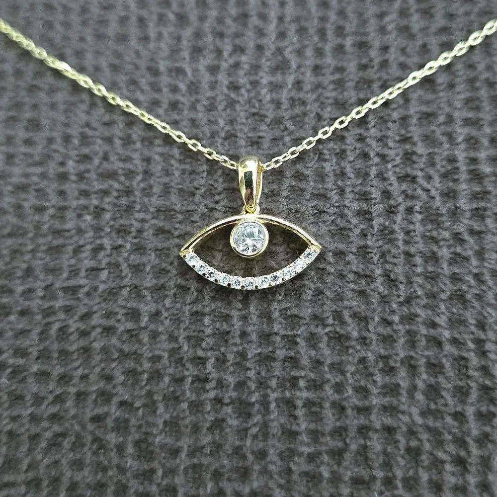 Fancy Silver🤍 Evil Eye🧿 Pendant Necklace